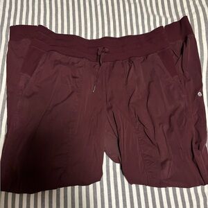 Lululemon Athletica Burgundy Track Pants